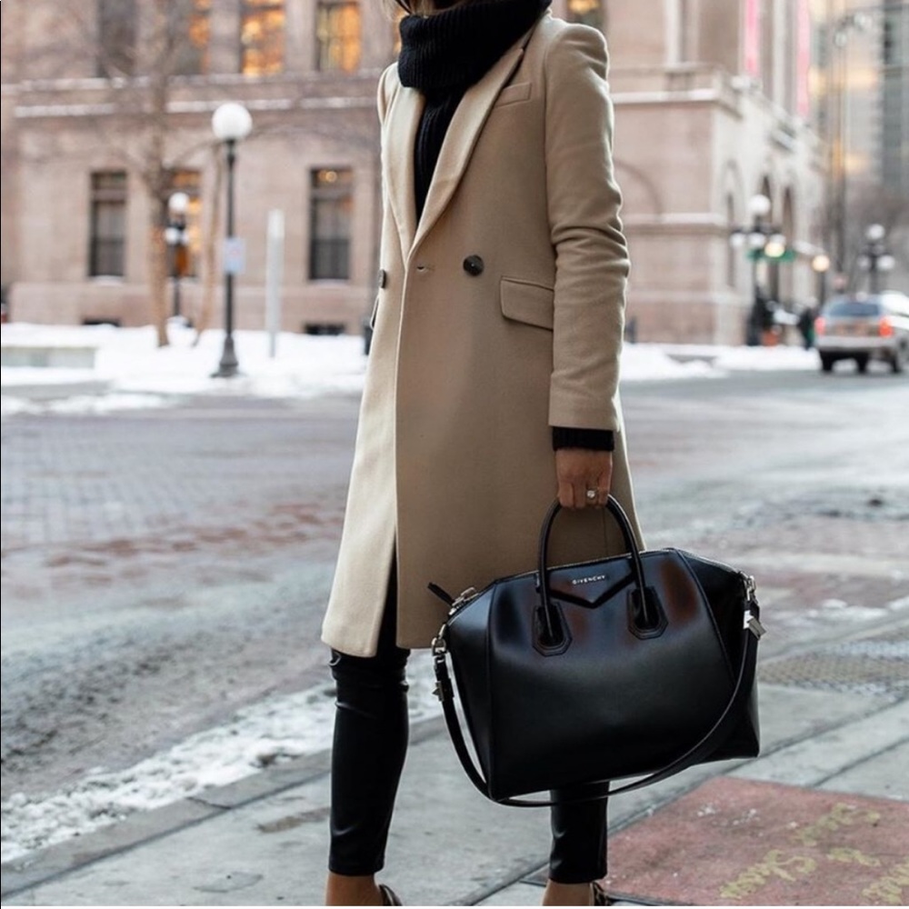 Mango Camel Wool Tailored Coat “Dad Coat” XXS/XS